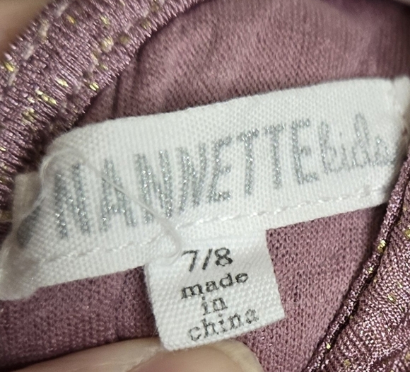 Nanette Kids Ruffle Sleeve Glitter Knit Jumpsuit - Size 7/8 - Picture 3 of 3